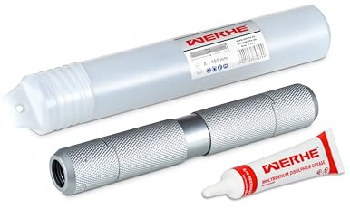 WERHE Adapter SDS Max auf SDS Max, Bohrverlängerung 190 mm, aus Stahl | Kompatibel mit SDS Max Werkzeugen, für Tiefbohrungen über 1 m, Durchmesser 30 mm, inklusive Schmierfett 15 g