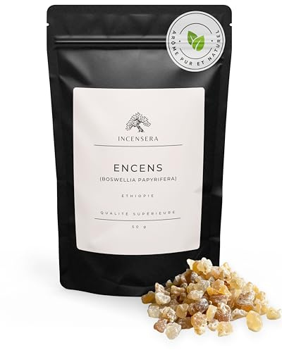 Incensera Weihrauch 50 g aus Äthiopien & Eritrea, Boswellia papyrifera Harz naturrein, Kirchenqualität, Incense Frankincense für Duftzeremonien