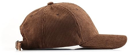 Cordhut mit niedrigem Profil, einfarbige Baseballmützen, verstellbare Trucker-Kappe, Braun, M/L