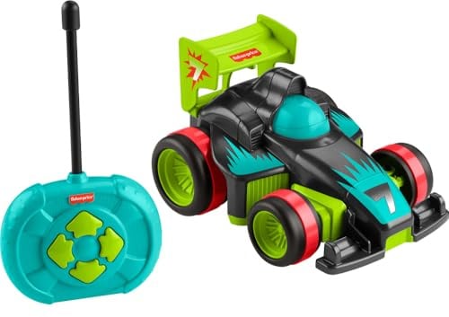 Fisher-Price Spielzeug für Kindergartenkinder Fernlenkflitzer mit Fernbedienung und 2 Geschwindigkeiten für Kinder ab 3 Jahren, HYH28