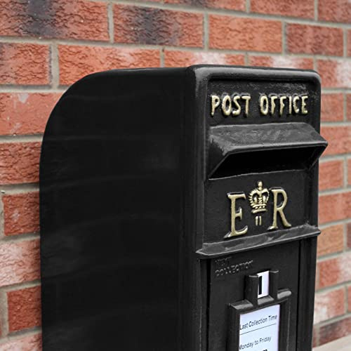 Monster Shop Briefkasten im englischen Stil Postkasten schwarz Wandbriefkasten Standbriefkasten Post Box Gusseisen