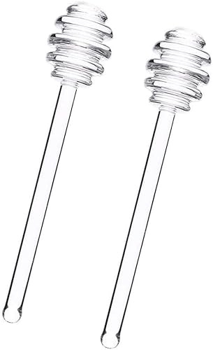 Honiglöffel aus Glas, transparent, 15,2 cm, 2 Stück