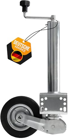 The Drive | Anhänger Stützrad 400KG | vollautomatik | Ø 60mm Rohr mit Anbauflansch | perfekt für Anhänger, Wohnwagen, Trailer