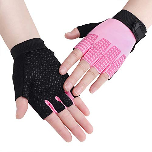 FakeFace Kinder Fingerlose Handschuhe Sport Halbfinger Radsporthandschuhe Fäustlinge Fahrradhandschuhe,ultradünn,atmungsaktiv,rutschfeste für Angeln, Radfahren, Reiten, Fitness für Mädchen und Jungen