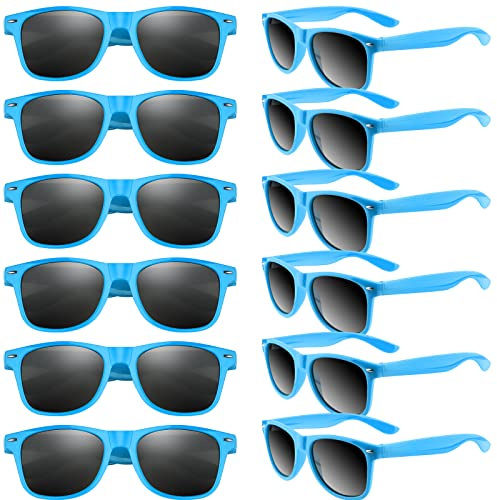 TUPARKA 12er Pack Sonnenbrillen Gastgeschenke Bulk Party Sonnenbrillen Goody Bag Filler für Geburtstagsparty Strand Pool Party, Blau