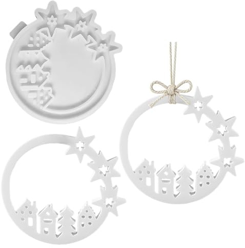 Silikonform Weihnachten,Gießformen Silikon Weihnachten,Gipsformen Zum Gießen,DIY Gießform Kerzenhalter