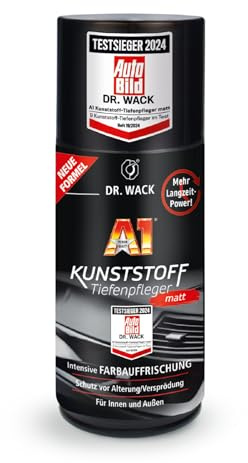 DR. WACK - A1 Kunststoff Tiefenpfleger matt 250 ml - Auto Kunststoffpflege für innen & außen - UV-Schutz & Schutz vor Alterung/Versprödung - Hochwertige Autopflege