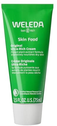 WELEDA Bio Skin Food Feuchtigkeitscreme 75ml - reichhaltige Naturkosmetik Hautpflege SkinFood Hautcreme zur Pflege von sehr trockener Haut. Natürliche Körper- & Gesichtscreme nährt die Haut intensiv
