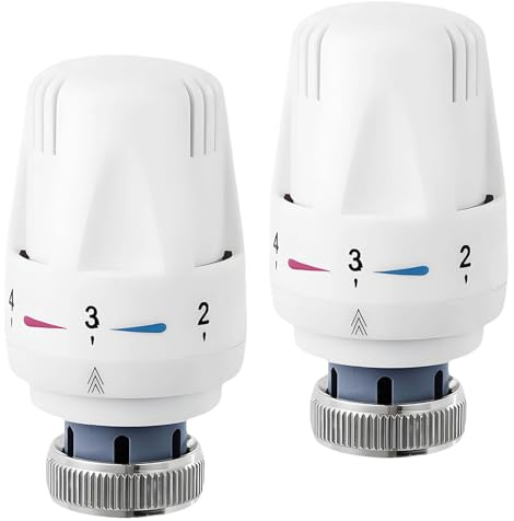2 Stück Thermostat Heizung, M30 x 1.5 Heizkörperthermostat, Thermostatkopf, Heizkörper Thermostatkopf, Heizungsthermostat, Thermostat Heizkörperventil für Büro Zuhause