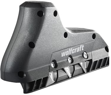 wolfcraft 3-fach Kantenhobel – Trockenbau Hobel mit Dreifachklinge zum Anschrägen von Kanten bei Gipskarton – Für die Plattenstärken 9,5 & 12,5mm - Made in Europe - 4009000
