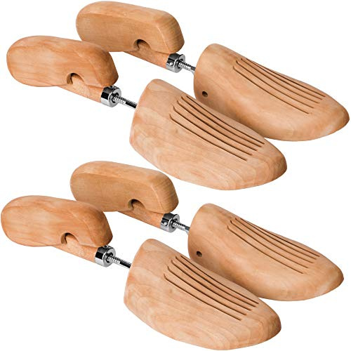tectake 800592-2 Paar Lotusholz Schuhspanner, Abhilfe bei drückenden Stellen, Universell für Damen- und Herrenschuhe - diverse Größen