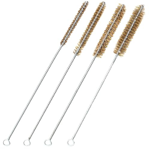 4 Stück Rohrbürsten aus Messing, 8 mm/10 mm/12 mm/15 mm, Reinigungsbürsten aus Messing für Rohre, Abflussreiniger, für eine robuste Reinigung.