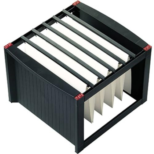 helit H6110092 - Hängeregistraturgestell, extra stabil, stapelbar, schwarz / rot, DIN A4