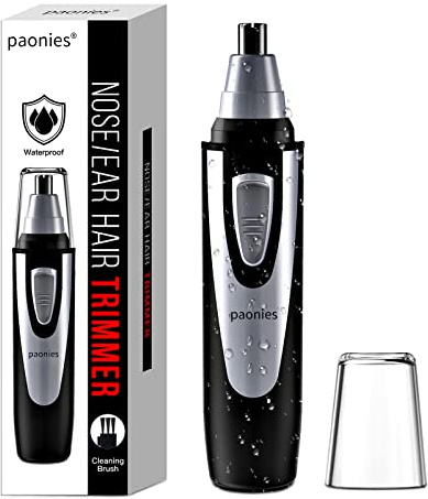 Nasenhaartrimmer Herren Nasenhaarschneider Ohrhaarschneider, Professioneller schmerzfreier Augenbrauen und esichtshaartrimmer für Männer und Frauen, batteriebetrieben, IPX7 Wasserdichte Doppelklingen