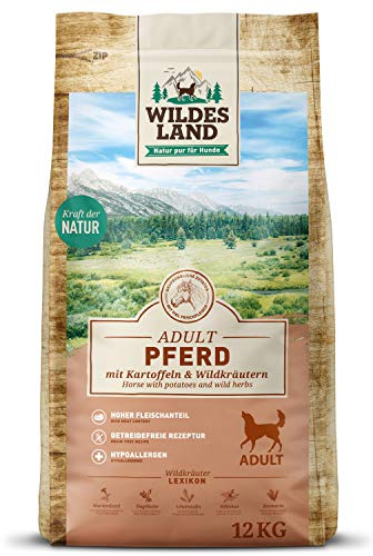 WILDES LAND – Wild | Trockenfutter mit extra hohem Fleischanteil und natürlichen Zutaten für ausgewachsene Hunde. Alleinfutter ohne Zusatzstoffe im Beutel | 12kg Wild