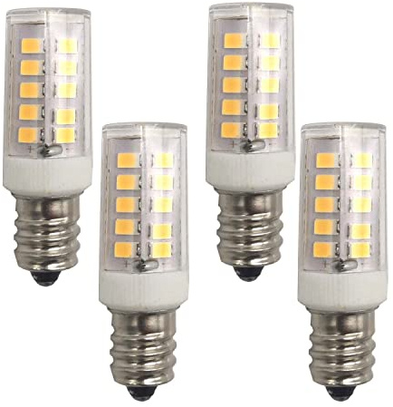 QLEE LED-Leuchtmittel Kandelaberbirne 2W E12 DC12V – DC24V AC 10-AC 30V Warmweiß 3000K FüR Kronleuchter KüHlschrank Garagentor Ersatzlicht 200lm 20W Halogenlampe Nicht Dimmbar 4 StüCk