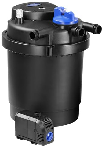 GARDEBRUK® Teichdruckfilter 16L 6000 Liter 11 Watt UVC Lampe Komplettset Gartenteich Teichfilter Druckteichfilter Druckfilter