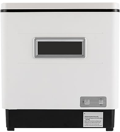 czyuRachel 60l Mini Spülmaschine, 1500w 220v 304 Edelstahl Geschirrspüler Tischgeschirrspüler Freistehe Spülmaschine Geschirrspülmaschine Weiß Für Kleine Küchen