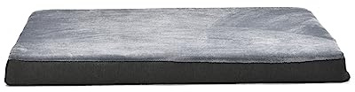 Amazon Basics Große Kühlgel-Matratze aus Memoryschaum für Hunde und Haustiere mit abnehmbarem, waschbarem Bezug, grau, 89 x 56 x 8 cm (L x W x H)