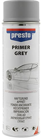 presto Universal Haftgrund Grau 500 ml – PRIMER - Grundierungsspray für Metall, Alu, Karosserie & Kunststoff, Schnelltrocknend, Schleifbar, Rostschutz
