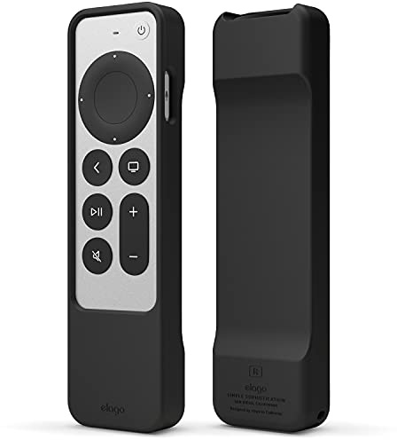 elago R1-Hülle für Apple TV 4K Siri Remote 4/3/2. Gen. | Magnettechnologie (Schwarz)