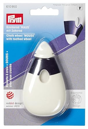 Prym Kreiderad Maus Ergonomics, Kunststoff, pflaumenblau, weiß, One Size, PRYM_610950-1