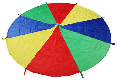 LEADSTAR Fallschirm-Spielzelt, Mehrfarbig, Spielzelt mit 8 Griffen für Kinder, Outdoor, Gruppenaktivitäten (2 Meter)