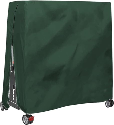 EudoER Tischtennisplatte Abdeckung 420D Oxford Wasserdichtes Gewebe Ping Pong Tisch Abdeckung Outdoor Tischtennistisch Schutzhülle, 185 x 165 x 70cm (Grün)