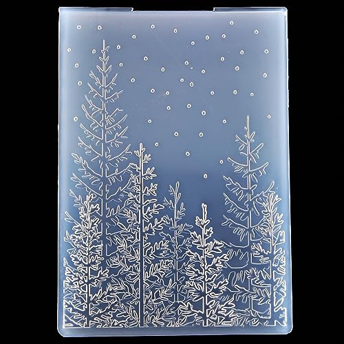 Kwan Crafts 3D Baum Wald Hintergrund Kunststoff Prägeschablonen für Kartenherstellung Scrapbooking und andere Papierhandwerk 3050933