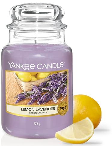 Yankee Candle große Duftkerze im Glas | lemon Lavender | Kerze mit langer Brenndauer bis zu 150 Stunden | Perfekte Geschenke für Frauen