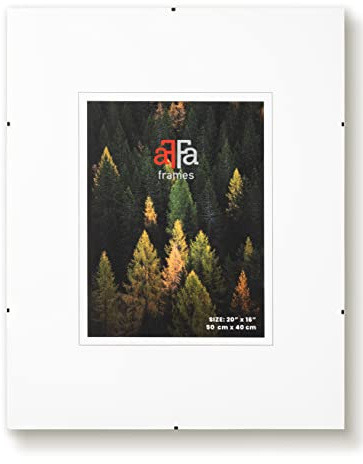 aFFa frames Rahmenloser Bilderhalter mit Clips für Fotos und Poster, the frame, Posterrahmen, Plexiglas, HDF, bilderrahmen 42x59,4 cm