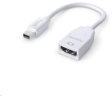 PureLink mini DisplayPort auf DisplayPort Adapter 4K Ultra HD 60Hz 0,15m | 21,6GB/s Bandbreite, vergoldete Steckkontakte, Adapter für AV-Signalübertragung zwischen mini DisplayPort und DisplayPort