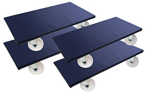 4 Stück Möbelroller, 600 x 300 Transportrolly Rollbrett Antirutschüberzug 500kg
