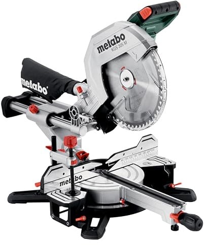 metabo KGS 305 M Kapp- und Gehrungssäge, Zugfunktion, 305 mm Sägeblatt | Leistungsstarke Paneelsäge mit Precision Cut Line LED für präzise Schatten-Schnittlinien und beidseitiger Neigung