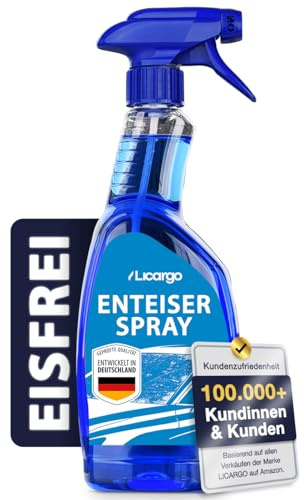 LICARGO Enteiserspray Auto (750ml) - entfernt Eis sekundenschnell & mühelos - Scheibenenteiser Spray Auto bis -70°C - effektiver Scheiben Enteiser, Eisspray für Autoscheiben Entfroster