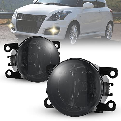 Nebelscheinwerfer Kompatibel mit CITROËN DACIA Duster FIAT Sedici FORD JAGUAR NE01-51-680A NISSAN Note OPEL Agila PEUGEOT PORSCHE RENAULT SUZUKI Ein Paar Nebelscheinwerfer Rauch Linse H11 55W