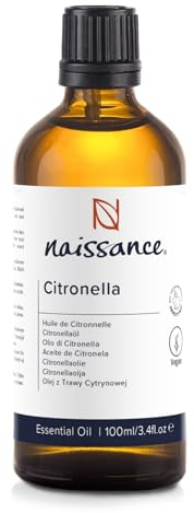 Naissance Citronella Ätherisches Öl (Nr. 182) - 100ml - 100% Naturreines Citronellaöl für Naturkosmetik, Aromatherapie
