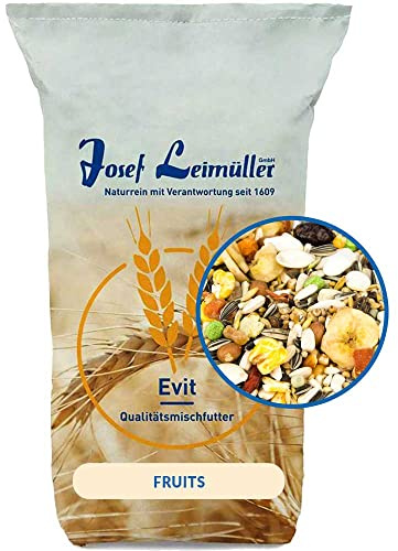 Leimüller Papageienmüsli Trockenfrüchte 5kg Papageien Vögel Ara Kakadu | Müsli mit Früchten für Papageien, ausgewogen, aus Österreich, ohne Zusätze