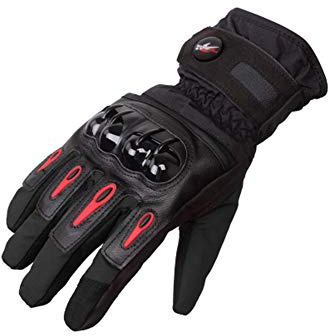 2KP CE Motorradhandschuhe für Frühling, Motorrad Handschuhe, wasserdichte, Winddichte Motorradhandschuhe für Männer Frauen, Touchscreen Thermohandschuhe mit Harten Knöcheln für Motorradfahren,BMX,MTB