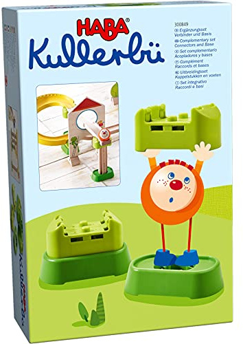 HABA Kullerbü Ergänzungsset Verbinder und Basis - Spielzeug für Kinder ab 2 Jahren