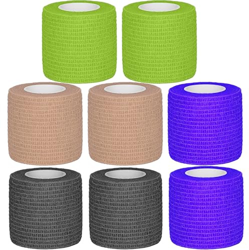 8 Rollen Selbstklebender Verband, 5cm X 4.5 M Klebeverband Selbstklebend, Bandage Selbsthaftend, Selbsthaftender Verband,Haftbandage Selbstklebend