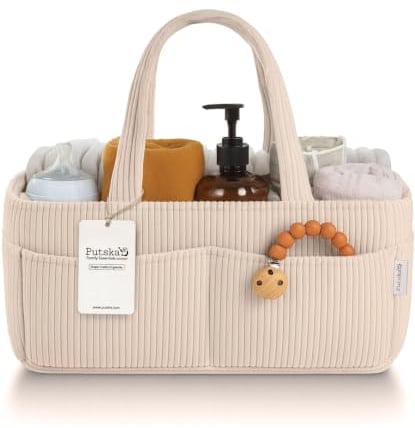 PUTSKA Baby Windeltasche Organizer, Teddyfleece Aufbewahrung
