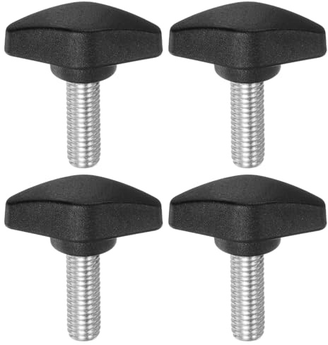 QUARKZMAN 4 Stück Rändelschrauben M8 x 20mm Flügelschraube mit T-förmige Handgriff, Verzinkte Kohlenstoffstahl Gewindebolzen Daumenschrauben 36mm Spannschraubenknopf für Schnellentfernung