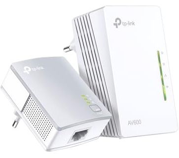 TP-Link WLAN Powerline Adapter Set TL-WPA4220 KIT(600Mbit/s, WLAN 300Mbit/s, Wi-Fi Clone, Fast-Ethernet-LAN, Plug&Play, Kompatibel mit Allen HomePlug AV/AV2 Powerline Adaptern)