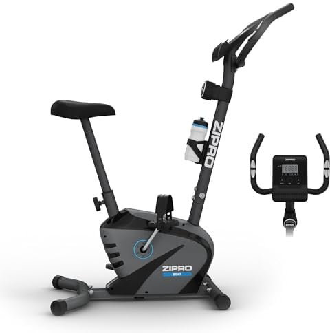 Zipro Heimtrainer Fahrrad Beat RS, Ergometer Fitnessbikes, Magnetisches Fahrradtrainer, Ergometer Fahrrad bis 120kg, Indoor Bike, Trainingsfahrrad für zuhause, Fahrradergometer Batteriebetrieben