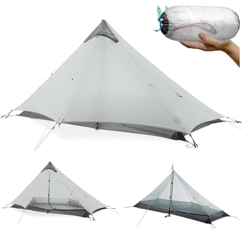 Three Bears Ultraleicht Wasserdichtes Rucksackzelt – Professionelles 1 Personen Campingzelt, Doppelwandig für Trekking & Outdoor Abenteuer