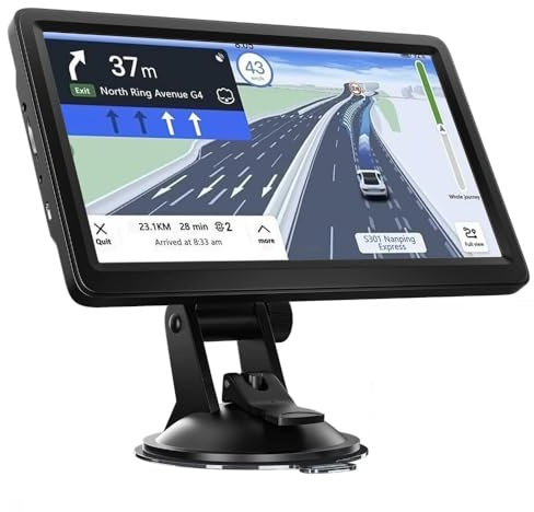 NEWFUN Navigationsgeräte für Auto, GPS LKW Navigationsgeräte, für 2025 Europa Karten,9 Zoll Navi,Kostenloses Karten Update,mit POI Geschwindigkeitswarnung,Sprachführung