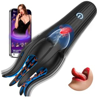 Tagnaff Masturbieren für Männer Penis Eichel Stimulator mit APP | Sex Spielzeug für die Männer 10 Klopf & Vibration Masturbator, Vibratorensets Sexspielzeug für Men Solo Paare, Taschenmuschi