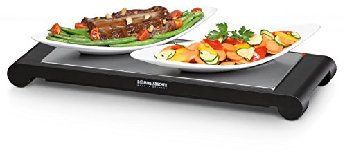 ROMMELSBACHER WPS 857 mobile Wärmespeicherplatte (kabellose Verwendung als Warmhalteplatte, Qualität Made in Germany, in nur 8 min auf 120°C, Wärmeabgabe bis 60 min, 850 W) Edelstahl