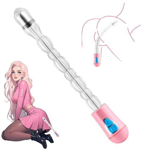 Analkugeln Analkette mit 6 Anal Beads, Mini Analvibrator Prostata Massage, 12-Frequenz Anusvibrator G-Punkt-Stimulator, Analplug für Anfänger Masturbator Sex Spielzeug